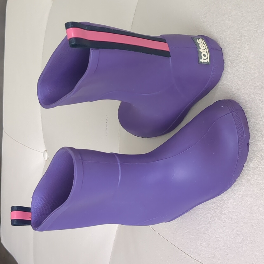 Purple Totes Cirrus Charley Kids Rain Boots Size 11-12